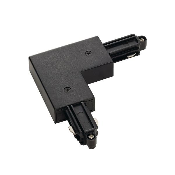 SLV 143050 ECK-VERBINDER, für Hochvolt 1Phasen-Aufbauschiene, schwarz, Erde außen