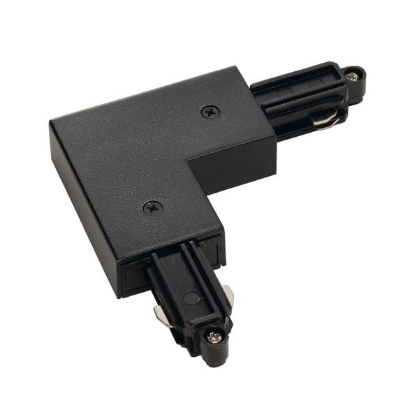 SLV 143060 ECK-VERBINDER, für Hochvolt 1Phasen-Aufbauschiene, schwarz, Erde innen