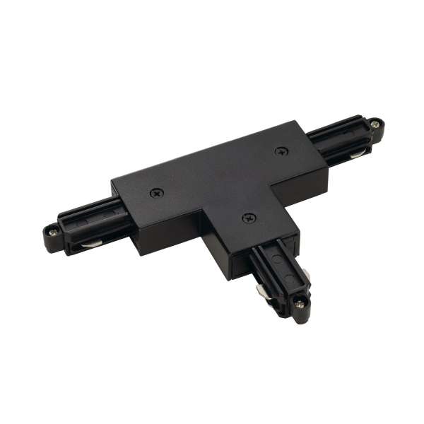 SLV 143070 T-Verbinder, für 1-Phasen HV-Stromschiene, Aufbauversion, Erde außen, links, schwarz