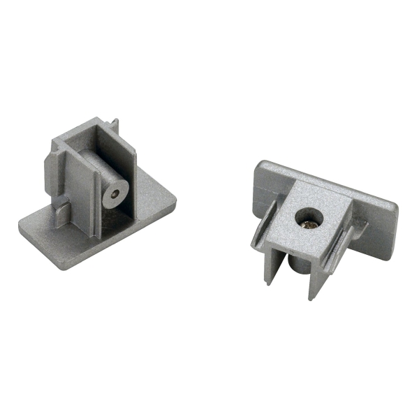 SLV 143132 ENDKAPPEN, für Hochvolt 1Phasen-Aufbauschiene, silbergrau, 2 Stück