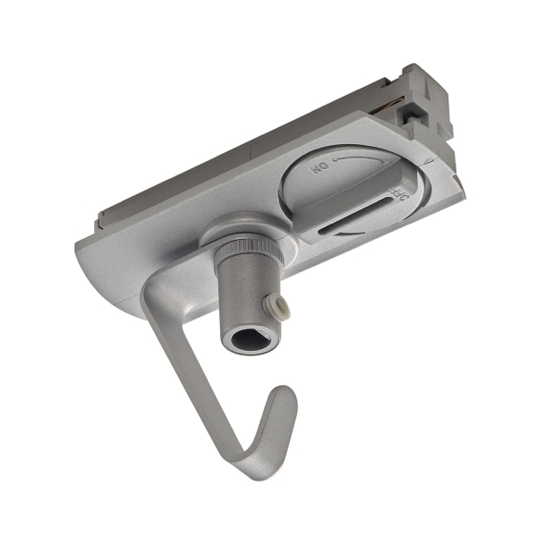 SLV 143172 ADAPTER, für Hochvolt-Stromschiene 1Phasen, silber, elektrisch, mit Haken