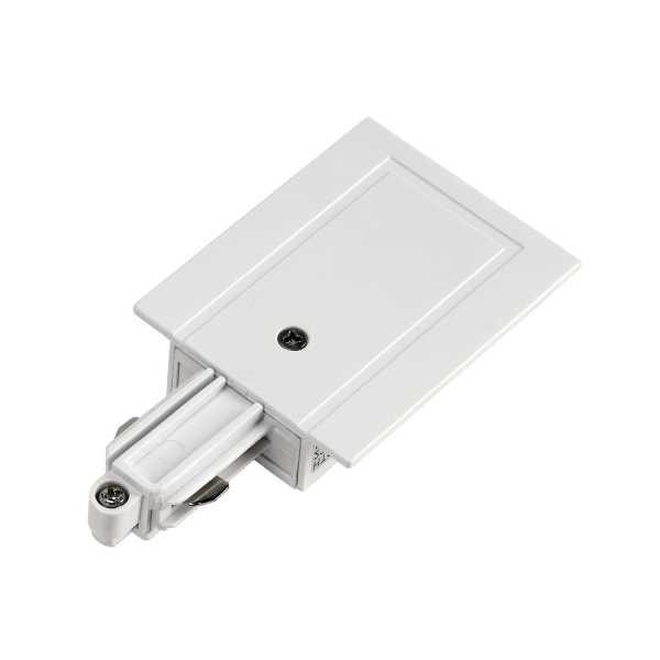 SLV 143231 EINSPEISER für Hochvolt 1Phasen-Einbauschiene weiß Erde links