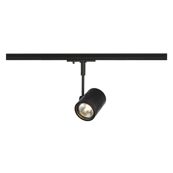 SLV 143440 BIMA, Spot für Hochvolt-Stromschiene 1Phasen, einflammig, QPAR51, schwarz matt, max. 50 W, inkl. 1Phasen-Adapter