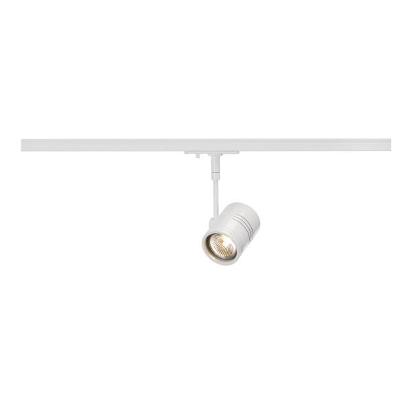 SLV 143441 BIMA, Spot für Hochvolt-Stromschiene 1Phasen, einflammig, QPAR51, weiß matt, max. 50 W, inkl. 1Phasen-Adapter