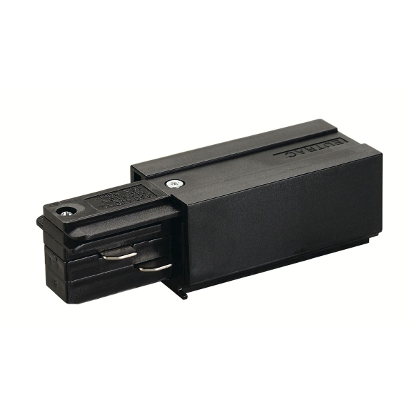 SLV 145510 EINSPEISER, für EUTRAC® Hochvolt 3Phasen-Aufbauschiene, Erde links, schwarz