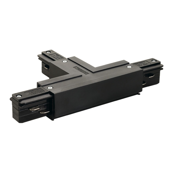 SLV 145630 EUTRAC® T-Verbinder mit Einspeisemöglichkeit, Erde innen, links, schwarz