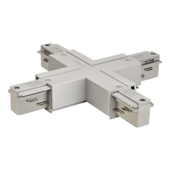 SLV 145694 EUTRAC® X-Verbinder mit Einspeisemöglichkeit, silbergrau