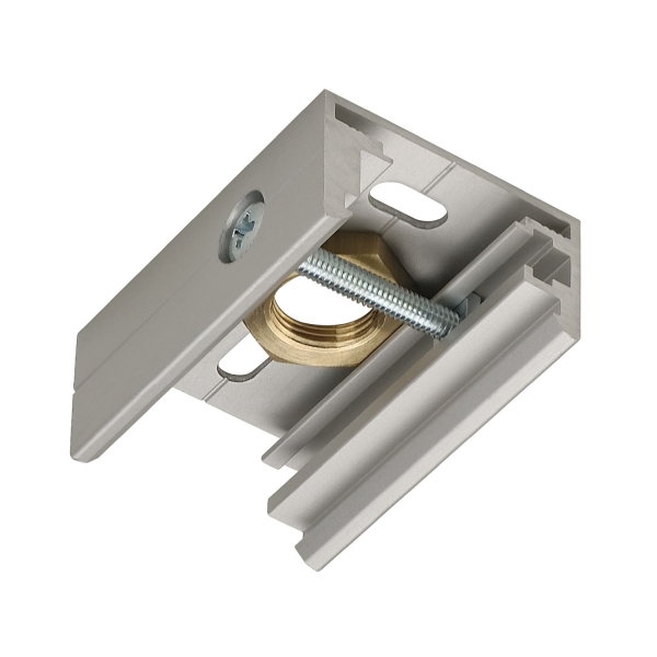 SLV 145734 PENDELCLIP, für EUTRAC® Hochvolt 3Phasen-Aufbauschiene, silbergrau, M13 Gewinde