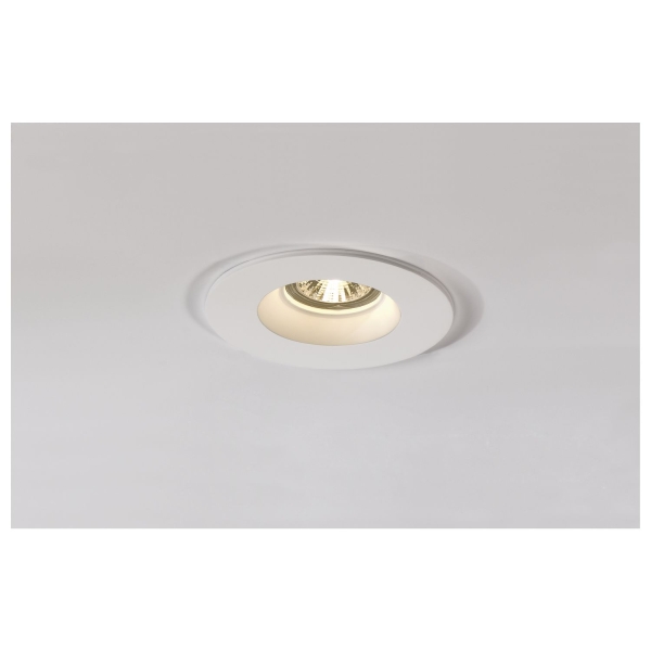 SLV 148070 PLASTRA, Einbauleuchte, QPAR51, rund, weißer Gips, max. 35 W