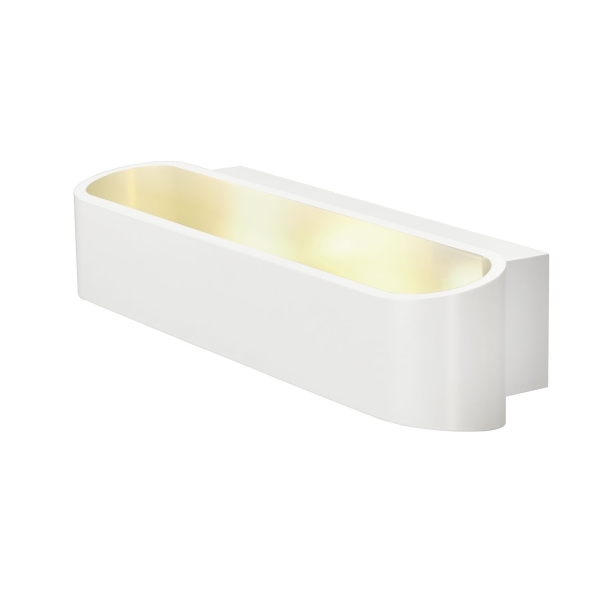 SLV 151271 ASSO 300, Wandleuchte, LED, 3000 K, oval, weiß, L/B/H 30/9,5/7 cm