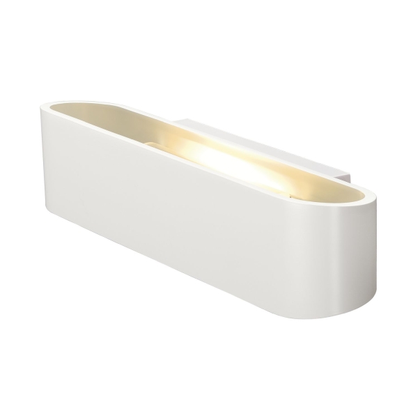 SLV 151411 OSSA 300, Wandleuchte, QT-DE12, oval, up/down, weiß, L/B/H 30/8/6,5 cm, max. 120 W
