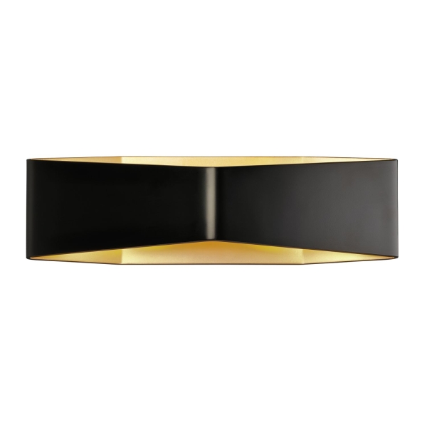 SLV 151740 CARISO, Wandleuchte, LED, 2700 K, schwarz/gold, 2x9 W