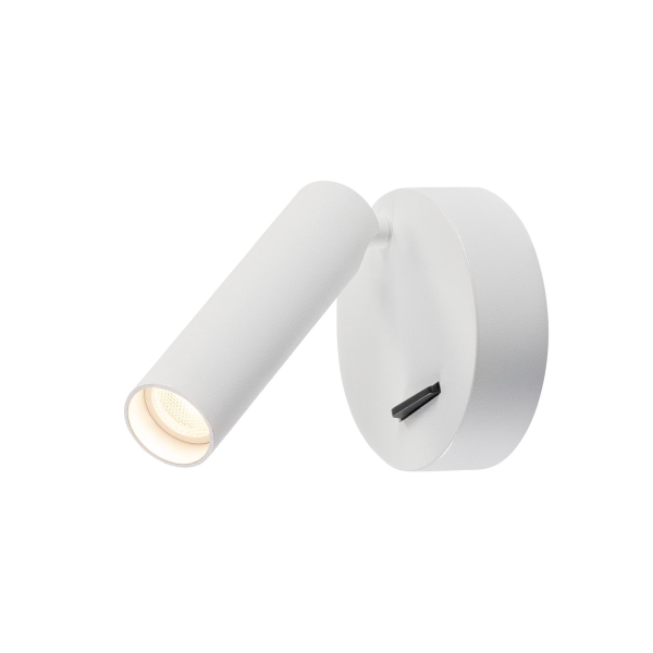 SLV 152341 KARPO 30, Wand- und Deckenleuchte, einflammig, LED, 3000 K, rund, weiß, mit Schalter, 7,5 W