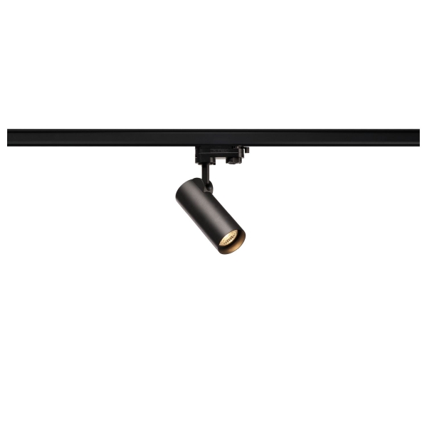 SLV 152960 HELIA 50 TRACK, Strahler für 3Phasen Hochvolt-Stromschiene, LED, 3000 K, schwarz, 35°, inkl. 3 Phasen-Adapter