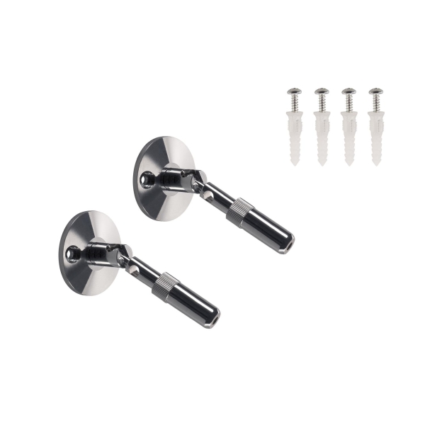 SLV 186312 TENSEO WANDHALTER, für Niedervolt-Seilsystem, chrom, 2 Stück, 10 cm