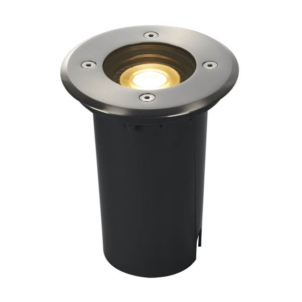SLV 227680 SOLASTO, Outdoor Bodeneinbauleuchte, LED GU10 51 mm, IP67, rund, edelstahl, max. 6 W
