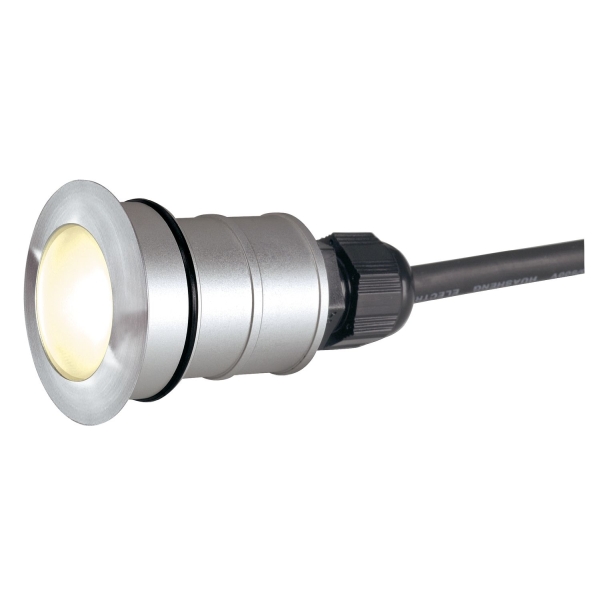 SLV 228332 POWER TRAIL-LITE®, Outdoor Bodeneinbauleuchte, LED, 3000 K, IP67, rund, edelstahl 316