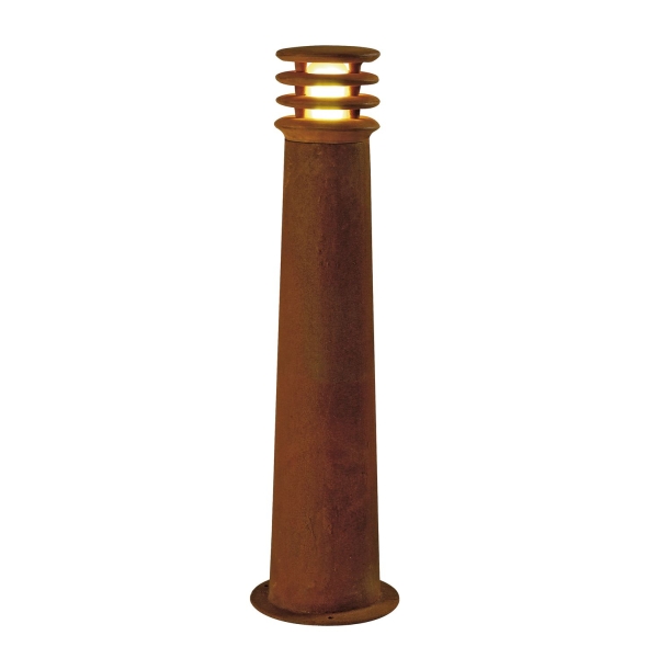 SLV 229021 RUSTY® 70, Outdoor Standleuchte, TC-DSE, IP55, rund, stahl gerostet, Ø/H 19/70 cm, max. 11 W