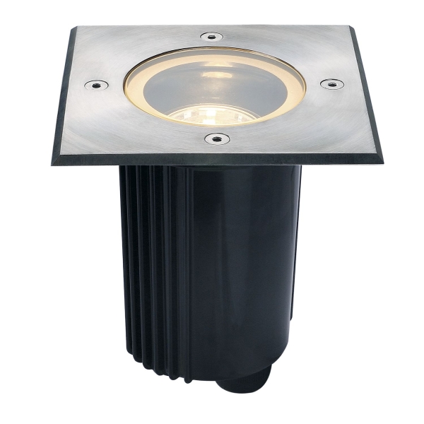 SLV 229324 DASAR® 115, Outdoor Bodeneinbaustrahler, QPAR51, IP67, eckig, edelstahl 316, max. 35 W