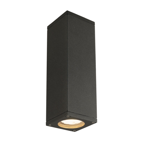 SLV 229535 THEO UP/DOWN, Outdoor Wandleuchte, QPAR51, IP44, eckig, up/down, anthrazit, max. 70 W
