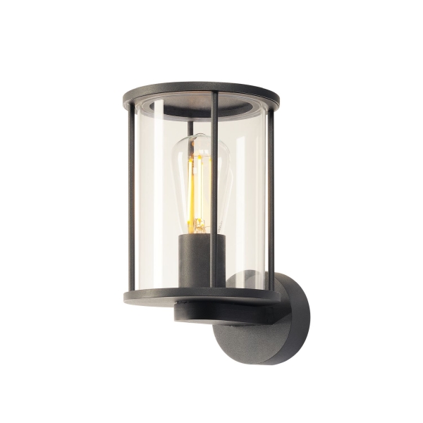 SLV 232045 PHOTONIA, Outdoor Wandleuchte, A60, IP55, rund, anthrazit, Glas klar, max. 60 W