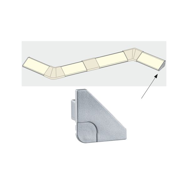 Paulmann 702.66 LED Strip Profil Delta Verbinder End Cap 2er Pack Alu matt