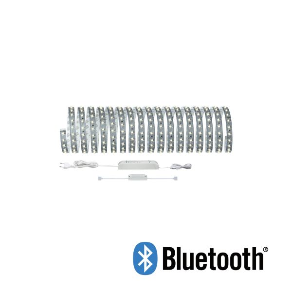 Paulmann 709.07 MaxLED 500 LED Strip Smart Home Bluetooth Warmweiß Basisset 10m 50W 550lm/m 72 LEDs/m 2700K 75VA