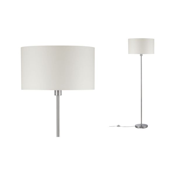 Paulmann 709.22 Stehleuchte Tessa E27 max. 60W Creme#Eisen gebürstet Metall#Stoff