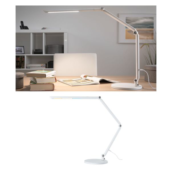 Paulmann 789.11 LED Schreibtischleuchte 3-Step-Dim FlexBar White Switch 700lm 9,5W Weiß