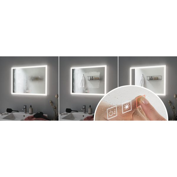 Paulmann 789.51 LED Leuchtspiegel Mirra IP44 White Switch 1600lm 230V 22W dimmbar Spiegel#Weiß