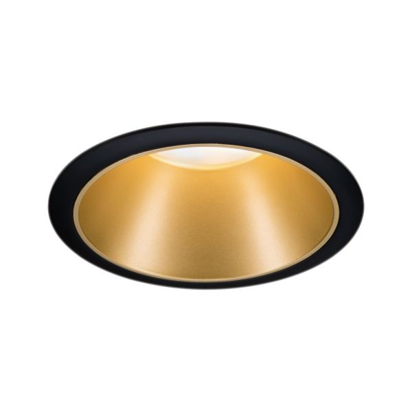Paulmann 933.95 Einbauleuchte Cole rund 88mm GU10 max. 10W 230V dimmbar Schwarz#Gold matt