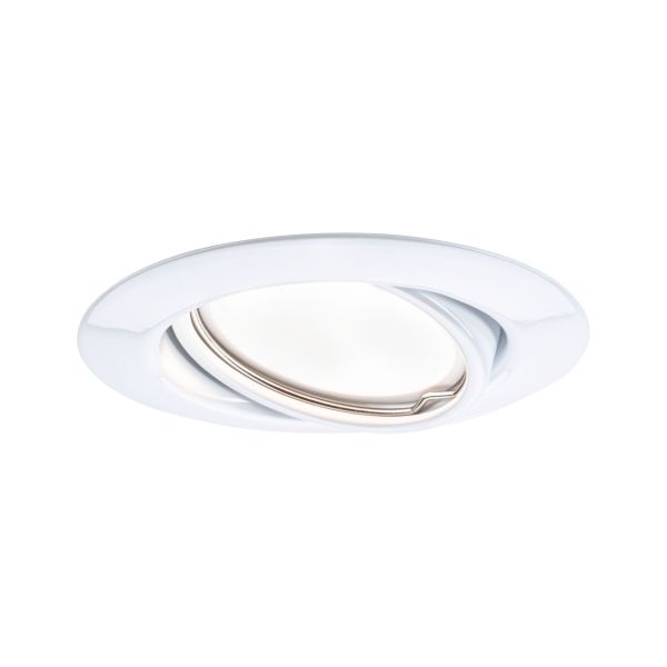 Paulmann 934.13 LED Einbauleuchte Base Coin Einzelleuchte schwenkbar rund 90mm 20° Coin 5W 370lm 230V 3000K Weiß
