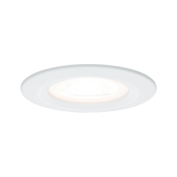 Paulmann 934.41 LED Einbauleuchte Nova starr IP44 rund 78mm GU10 6,5W 460lm 230V 2700K Weiß matt