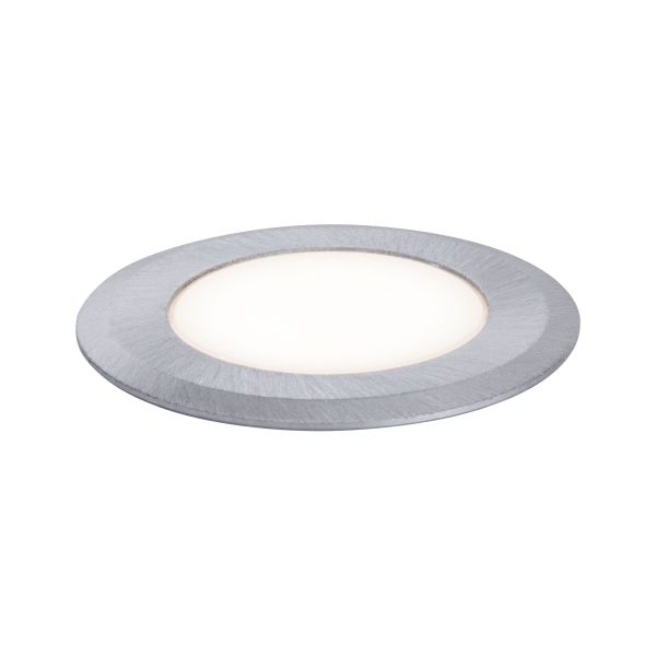 Paulmann 943.65 House LED Bodeneinbauleuchte Warmweiß IP67 rund 50mm 3000K 2W 60lm 230V Edelstahl gebürstet Edelstahl#Kunststoff