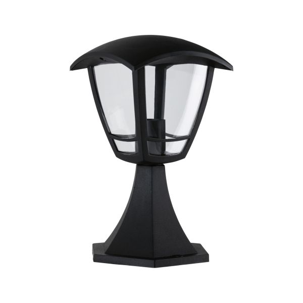 Paulmann 943.93 Pollerleuchte Classic Curved IP44 280 mm max. 12W 230V Klar#Schwarz E27 Kunststoff
