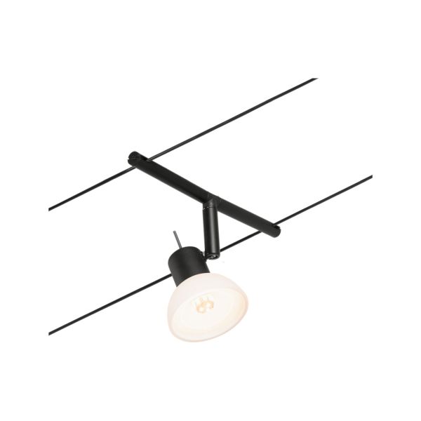 Paulmann 944.51 CorDuo Seilsystem Sheela Einzelspot GU5,3 max. 10W 12V Schwarz matt#Chrom