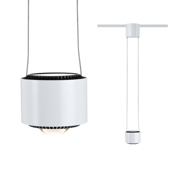 Paulmann 949.71 URail LED Pendel Aldan 860lm / 460lm 8,5 / 4,5W 2700K dimmbar 230V Weiß