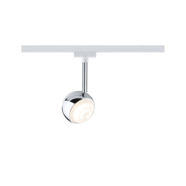 Paulmann 954.56 URail LED Schienenspot Capsule II Einzelspot 439lm 6,3W 2700K dimmbar 230V Weiß#Chrom