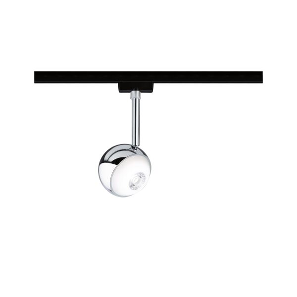 Paulmann 968.05 URail LED Schienenspot Capsule II Einzelspot 440lm 6,3W 4000K dimmbar 230V Schwarz matt#Chrom