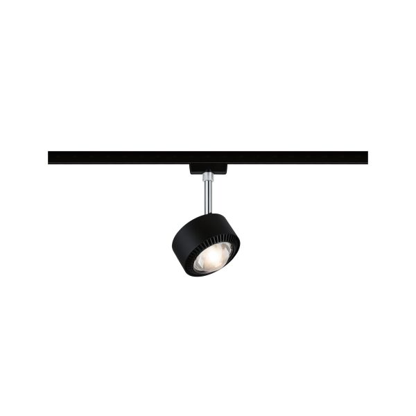 Paulmann 969.27 URail LED Schienenspot Aldan Einzelspot 498lm 8W 2700K dimmbar 230V Schwarz matt