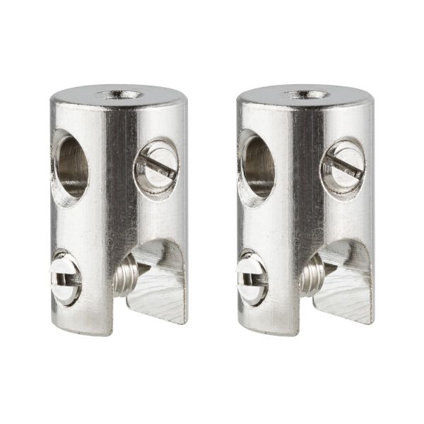 Paulmann 978019 WS L&E Seilklotz Seilsysteme 2er Pack max.150W/Stange max.300W Chrom 12V Met