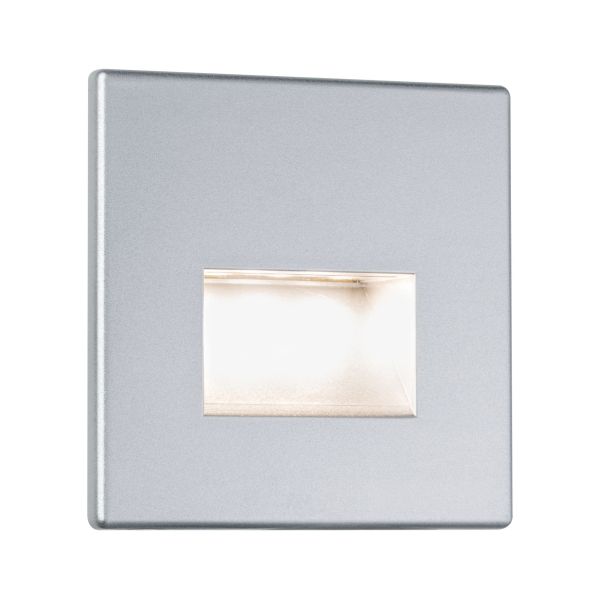 Paulmann 994.95 LED Wandeinbauleuchte Edge Quadro eckig 80x5mm 1,2W 50lm 230V 2700K Chrom matt