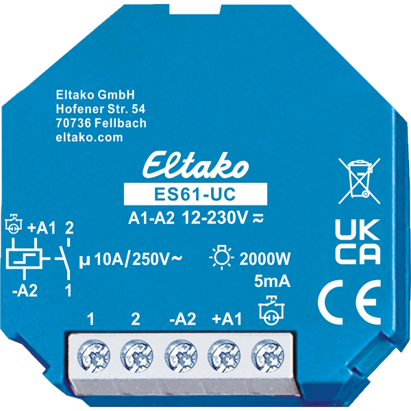 Eltako ES61-UC Stromstoßschalter 12-230VUC 1S 10A 61100501