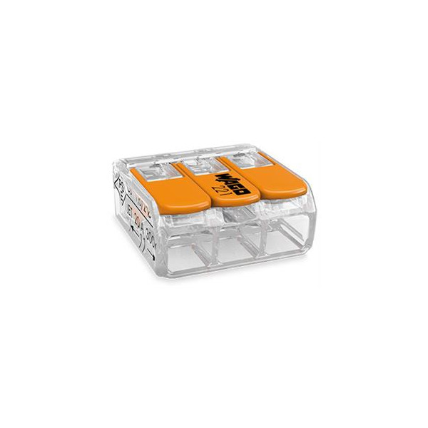 Wago 221-413 COMPACT-Verbindungsklemme für alle Leiterarten max. 4mm² transparent 50 Stück