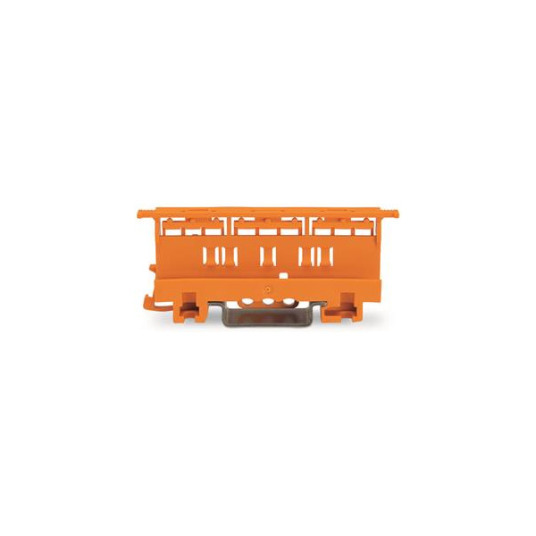 Wago 221-500 Befestigungsadapter Serie 221 - 4mm² zur Montage auf TS 35/Schraubmontage orange