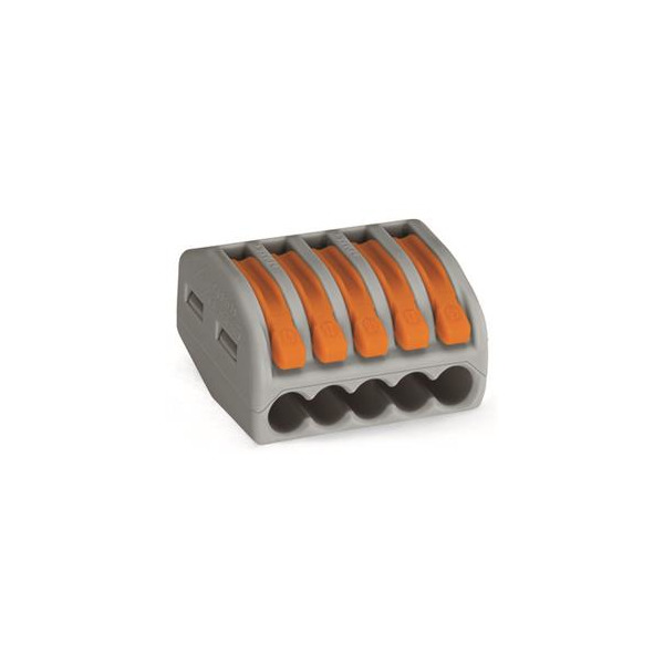 Wago 222-415 CLASSIC-Verbindungsklemme für alle Leiterarten max. 4mm² grau 40 Stück