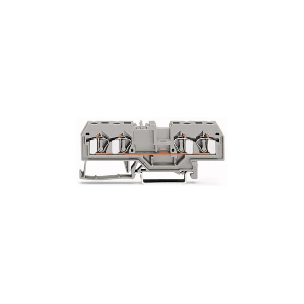 Wago 281-652 4-Leiter-Durchgangsklemme 4mm² mittige Beschriftung grau