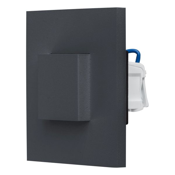 EVN LED-Wandeinbauleuchte 3000K IP44 anthrazit
