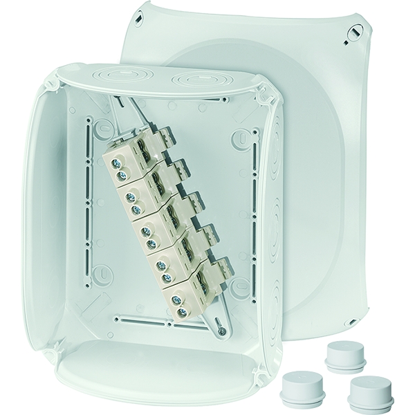 Hensel DK 2525 G Kabelabzweigkasten 6-25 qmm 3phasig, 35 qmm 1phasig, 5pol. Klemme