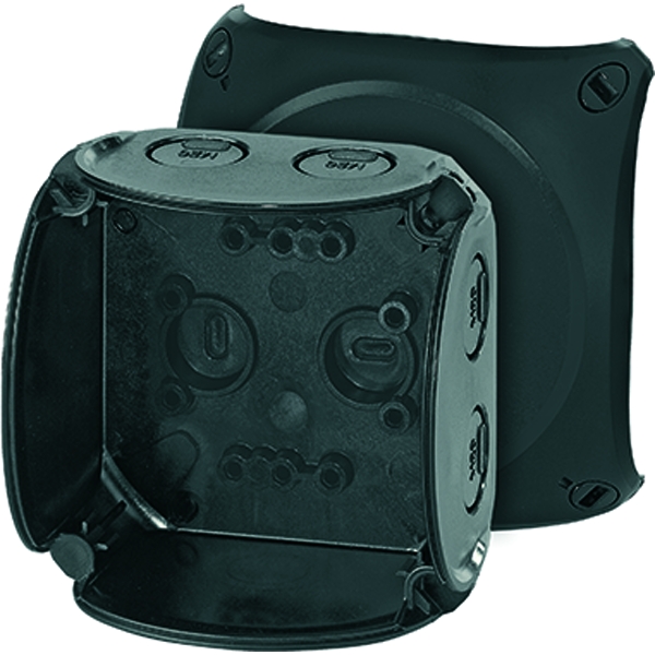 Hensel KF 0200 B Kabelabzweigkasten bis 2,5 qmm ohne Klemme, schwarz